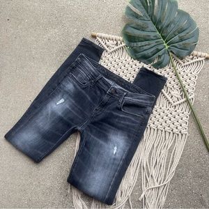 Buckle Black Washed Black Distressed Skinny Jeans Size 27